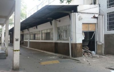 teto desaba 400x255 - Teto do necrotério do Hospital Federal dos Servidores do Estado desaba no Rio