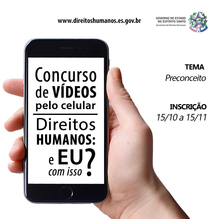 Inscrições abertas: participe do concurso de vídeos “Direitos Humanos: e eu com isso?”