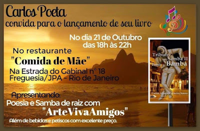Em Rio de Janeiro lançamento do livro ‘Tributo ao Samba II Poesia de Bamba’