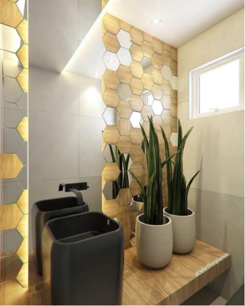 REVESTIMENTOS HEXAGONAIS SÃO TENDÊNCIA E TRAZEM PERSONALIDADE AO AMBIENTE