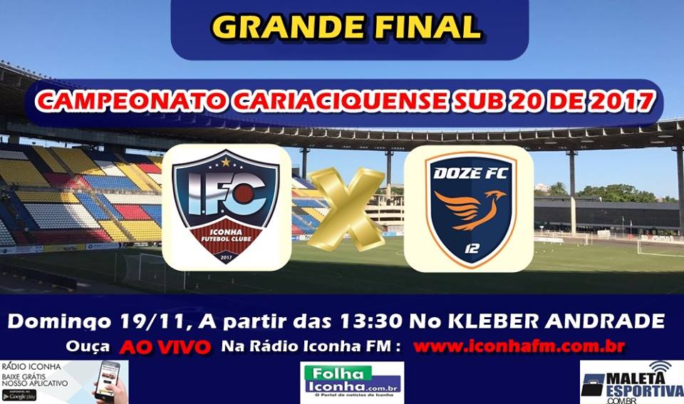 Iconha e Doze decidem neste domingo a Copa Cariaciquense Sub-20 no Kleber Andrade