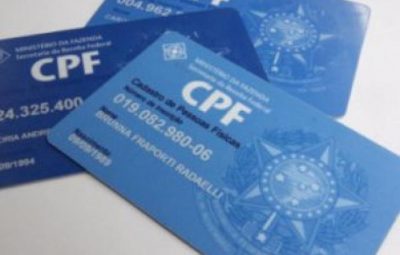 cpf 400x255 - 14 % da população brasileira está com CPF suspenso, segundo levantamento da UnitFour