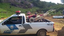 Maquinário roubado é apreendido em Afonso Cláudio