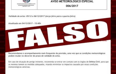 falso 400x255 - Instituto emite comunicado sobre boatos de chuva no Espírito Santo