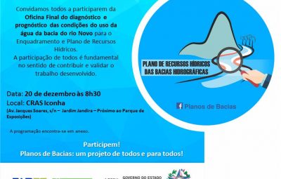 secretaria de meio ambiente convida para oficina do uso da agua 400x255 - Secretaria de meio ambiente convida para Oficina do uso da água