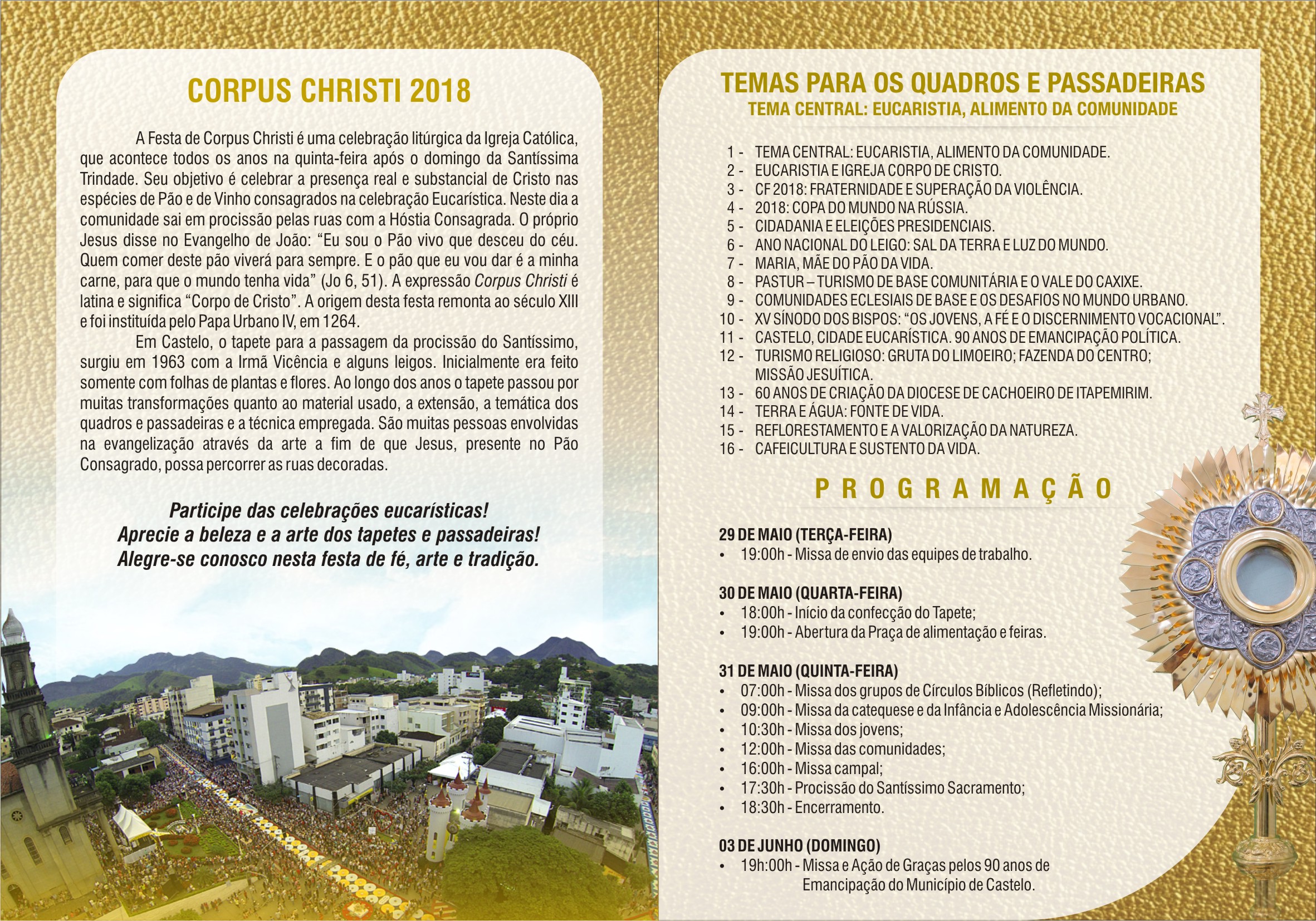 PARTICIPE DA 55ª FESTA DE CORPUS CHRISTI DE CASTELO