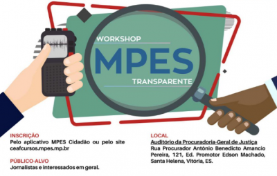 Inscrições abertas para o Workshop MPES Transparente 400x255 - Inscrições abertas para o Workshop MPES Transparente