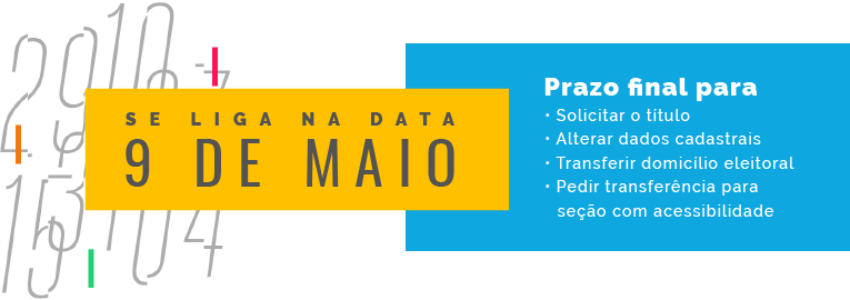 Título de eleitor deve ser regularizado até 9 de maio. Se liga no calendário eleitoral