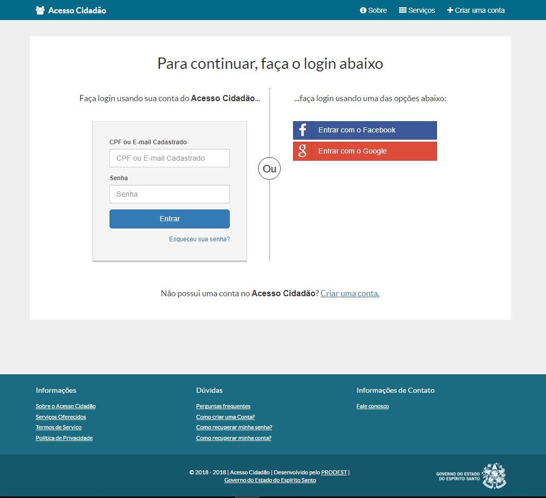 Vídeos mostram como recuperar a senha e a conta no Acesso Cidadão