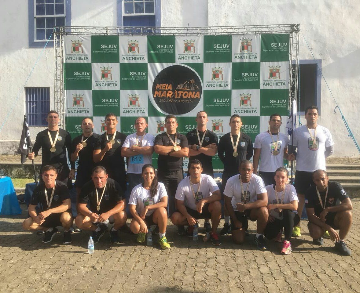 POLICIAIS MILITARES DA 10ª COMPANHIA INDEPENDENTE PARTICIPAM DE CORRIDA DE RUA EM ANCHIETA