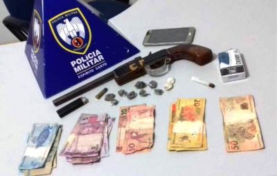 Menores são apreendidas com arma e drogas em Ibatiba 400x255 - Menores são apreendidas com arma e drogas em Ibatiba