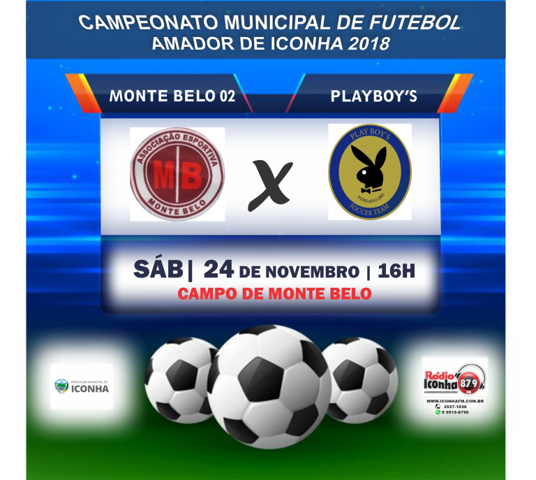 CAMPEONATO MUNICIPAL DE ICONHA MONTE BELO 2 X PLAYBOYS 768x687 - Quatro equipes e um único objetivo, vencer para continuarem vivas no campeonato