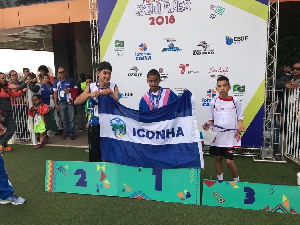 WhatsApp Image 2018 11 21 at 11.22.30 1024x768 - É Ouro. É Ouro!!!!! Atleta Iconhense conquista duas medalhas de ouro nos jogos Paralímpicos escolares