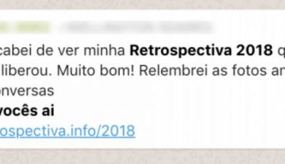golpe whatsapp a661b17020ae9fa1eea48a17616a7a02 400x230 - Golpe 'retrospectiva 2018' no WhatsApp atinge 340 mil pessoas em 16 horas