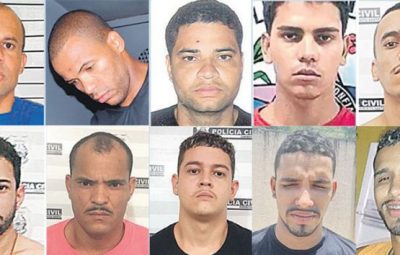 lista de presos 400x255 - Lista dos "Chefões do Crime" do Estado reúne assassinos, traficantes e líderes de quadrilhas