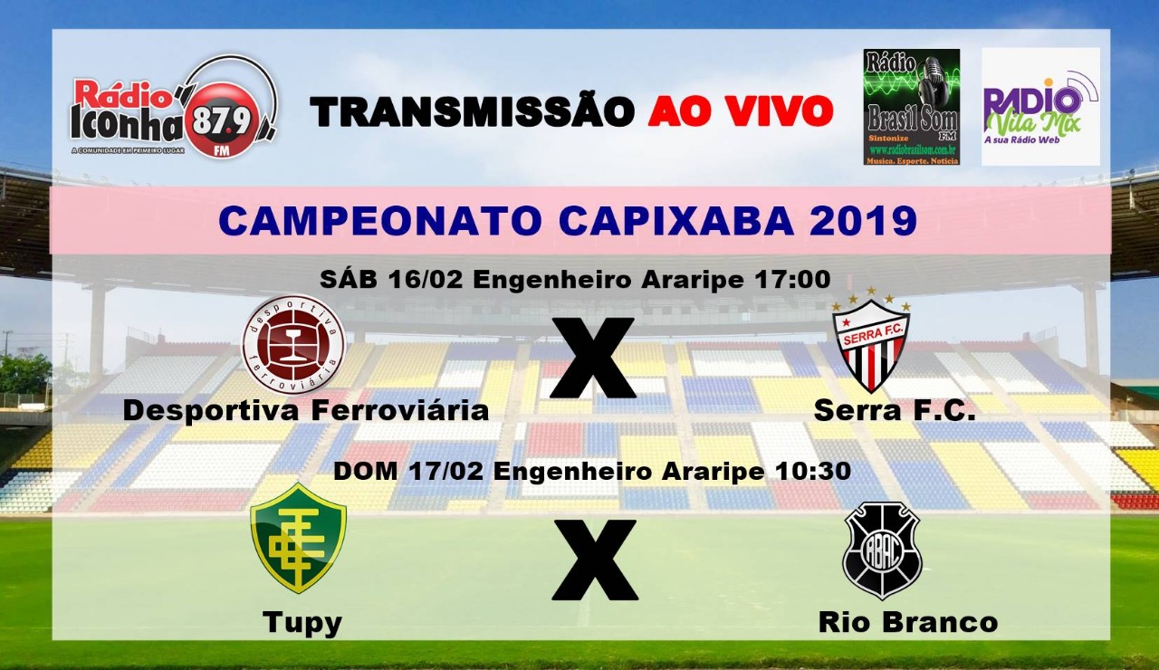 Rádios Iconha FM, Vila Mix e Brasil Som se juntam e transmitem dois jogos nesse final de semana pelo Capixabão