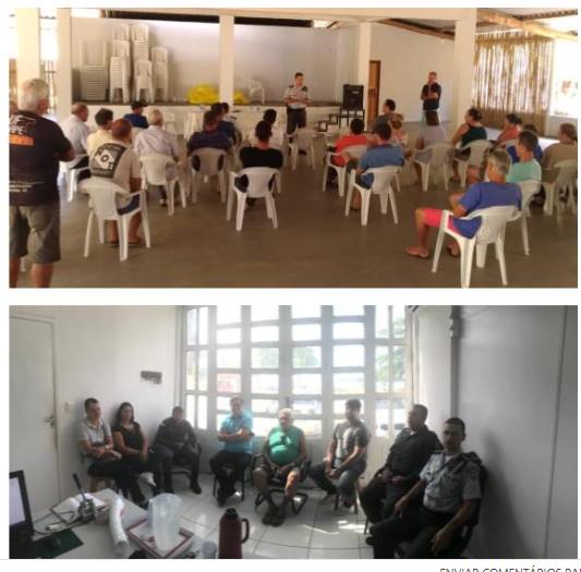 COMANDANTE DA 10ª CIA IND PARTICIPA DE REUNIÕES EM ALFREDO CHAVES E PIÚMA