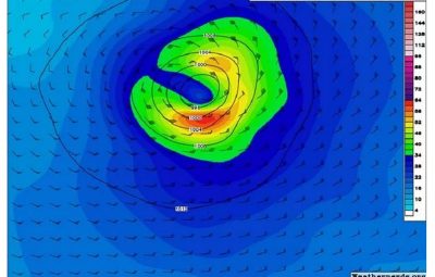 ciclone 400x255 - Marinha emite alerta para ciclone tropical na costa do ES