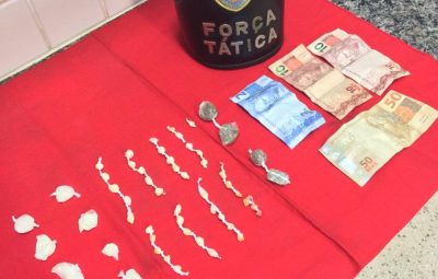 release 65 400x255 - PM APREENDE DUAS PESSOAS POR TRÁFICO DE DROGAS EM ANCHIETA