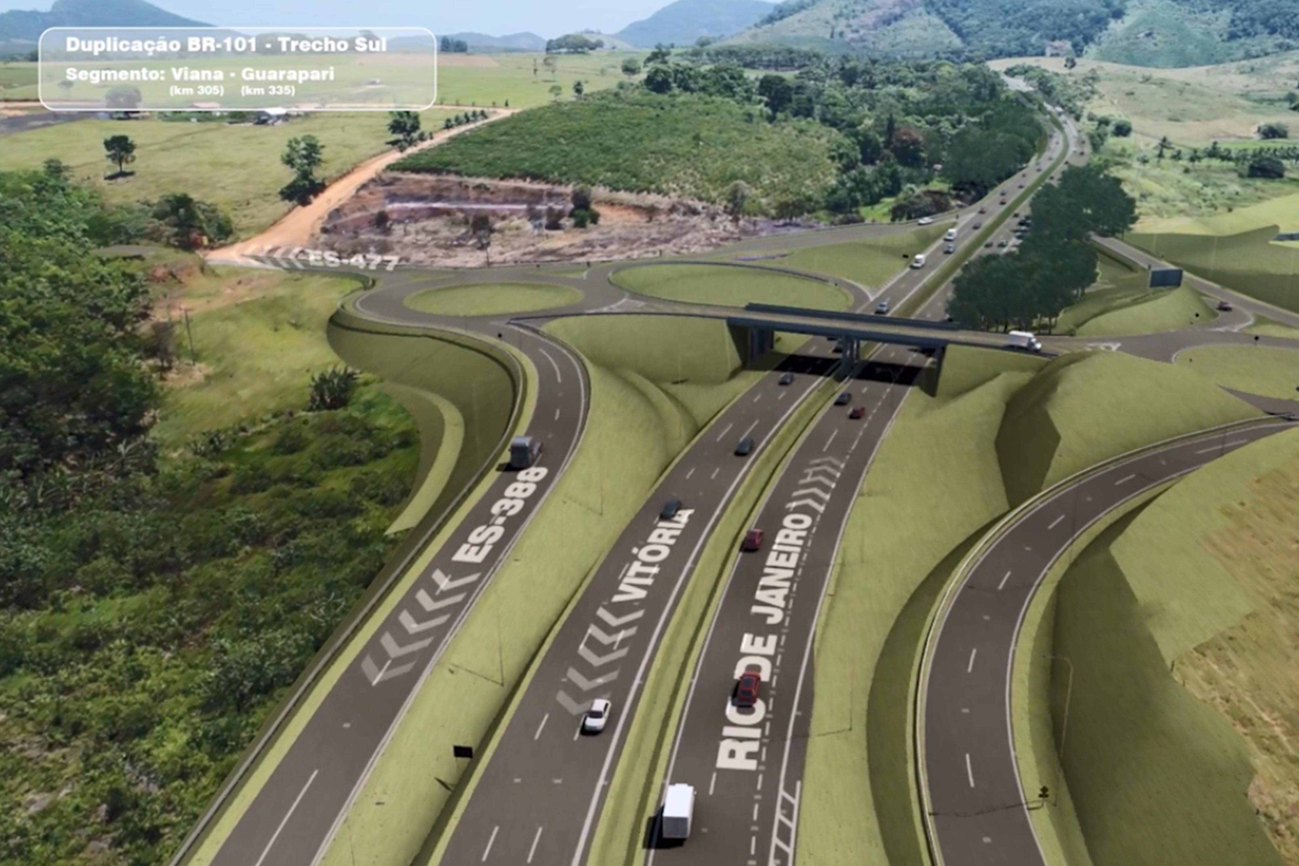 Trânsito no trevo de Guarapari será desviado para as obras da BR-101