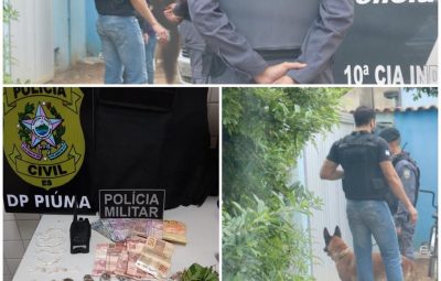 OPERAÇÃO INTEGRADA ENTRE AS POLÍCIAS MILITAR E CIVIL APREENDE DROGA EM PIÚMA RELEASE 115 400x255 - OPERAÇÃO INTEGRADA ENTRE AS POLÍCIAS MILITAR E CIVIL APREENDE DROGA EM PIÚMA