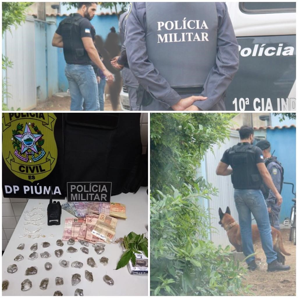 OPERAÇÃO INTEGRADA ENTRE AS POLÍCIAS MILITAR E CIVIL APREENDE DROGA EM PIÚMA