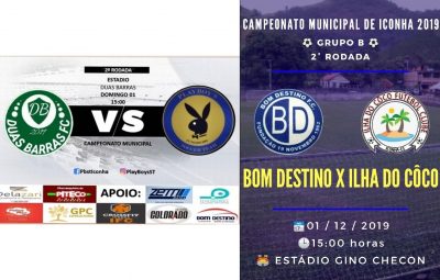 Rodada dupla 400x255 - DOIS JOGOS AGITAM A RODADA DE DOMINGO NO MUNICIPAL DE ICONHA