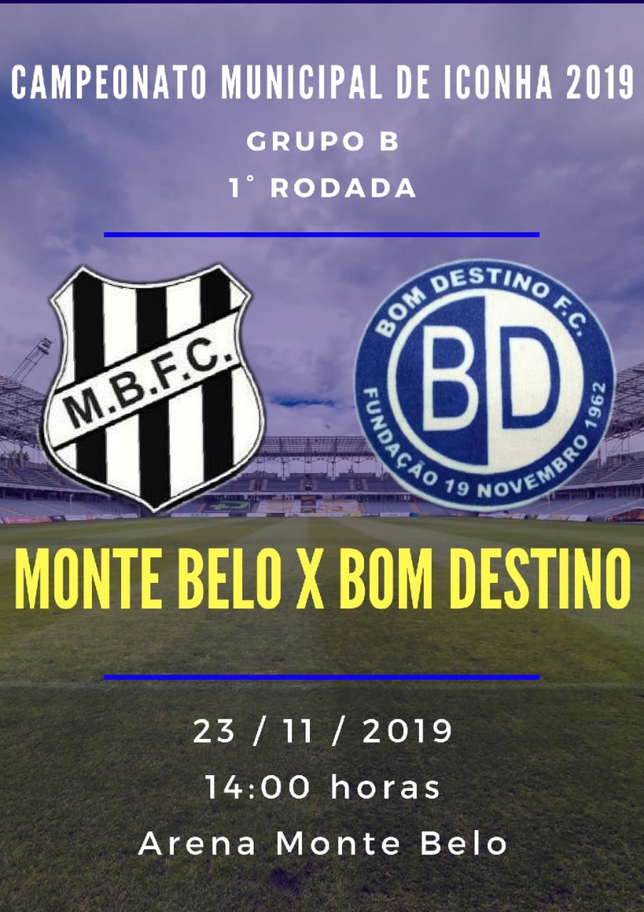 Monte Belo x Bom Destino fecha a primeira rodada do  do Campeonato Municipal de Iconha