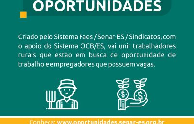 Divulgação bancooportunidades rev01 400x255 - Site promove oportunidades de trabalho nas propriedades rurais do Espírito Santo