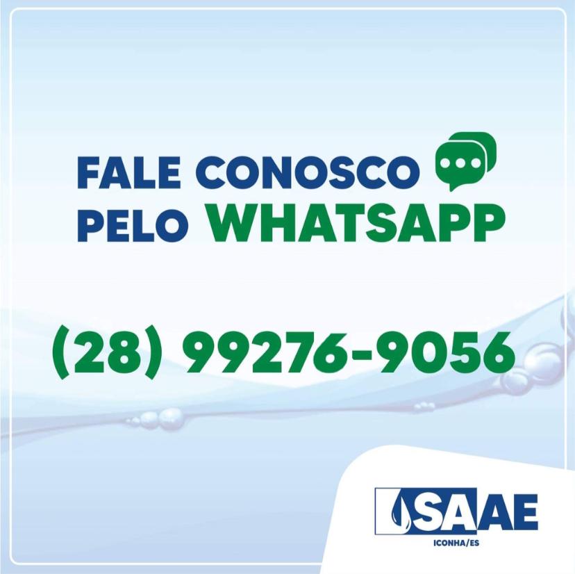 SAAE Iconha cria canal no WhatsApp para estreitar relacionamento com consumidores