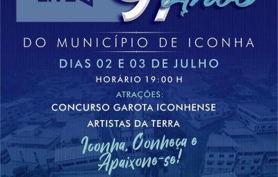 WhatsApp Image 2021 06 14 at 14.00.42 400x255 - Prefeitura comemora aniversário da cidade com live, participação de artistas locais e concursos