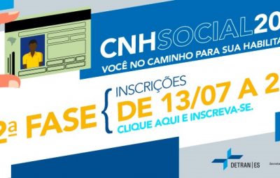 INSCR FASE2 CNH SOCIAL 400x255 - CNH Social 2021: inscrições abertas para 2.500 vagas