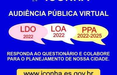 WhatsApp Image 2021 07 17 at 13.10.56 400x255 - Prefeitura começa a receber propostas e reivindicações da população para elaborar LDO, LOA 2022 e PPA 2022-2025