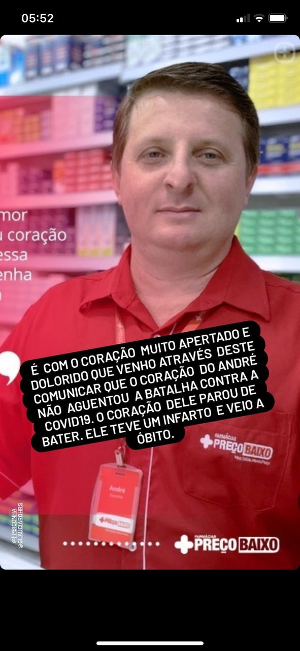 Gerente de farmacia em Iconha morre vítima do coronavírus