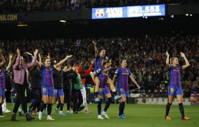 Camp Nou recebe o maior publico da historia do futebol feminino 400x255 - Camp Nou recebe o maior público da história do futebol feminino