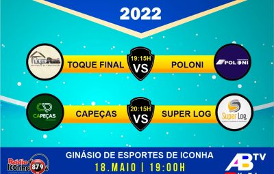 WhatsApp Image 2022 05 18 at 08.33.31 400x255 - Rodada da Copa empresarial de Futsal de Iconha tem mais dois jogos nesta quarta-feira com transmissão ao vivo pela ABTV no youtube