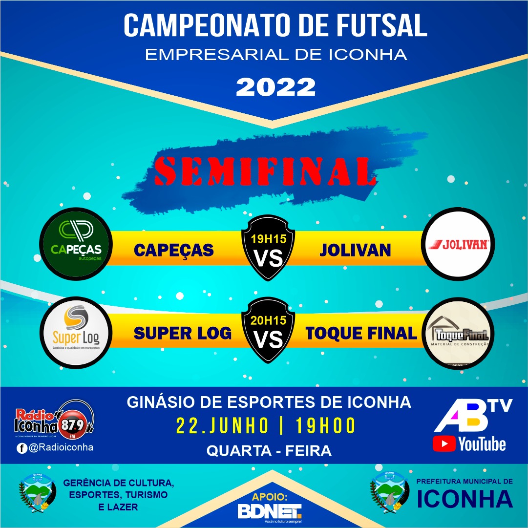 Começam hoje as semifinais do Campeonato Empresarial de Futsal de Iconha