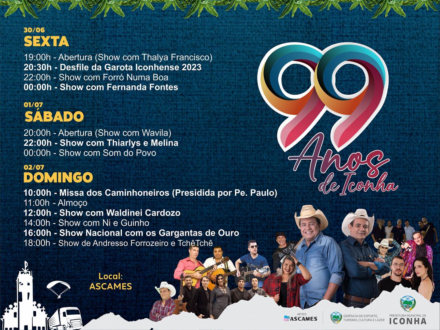 Iconha festeja seus 99 anos com show de Gargantas de Ouro e varias atrações