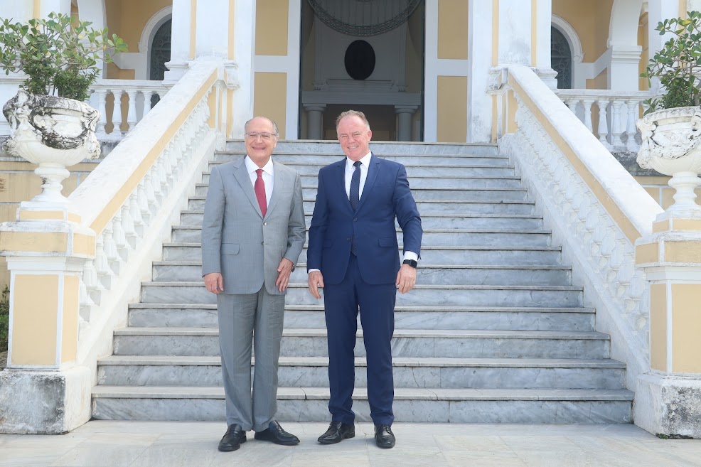 Casagrande recebe vice-presidente Geraldo Alckmin no Palácio Anchieta