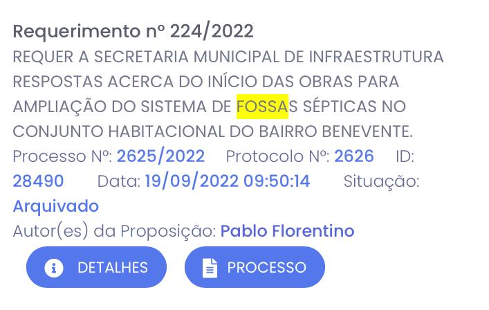 04 1 - Vereador Pablo Florentino pede saneamento básico nos bairros de Anchieta , com urgência