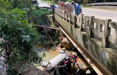 5badce9c 2cc8 4d55 a580 23fea35e9903 400x255 - Motorista morre após carro cair de ponte em acidente em Alfredo Chaves
