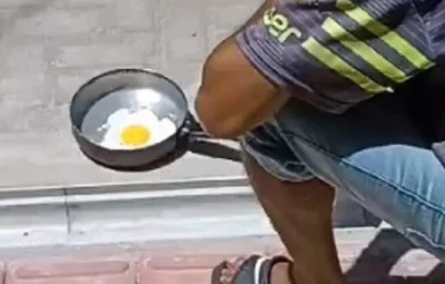 ovo 400x255 - VÍDEO | Com calor extremo, morador de Cachoeiro de Itapemirim frita ovo no meio da rua