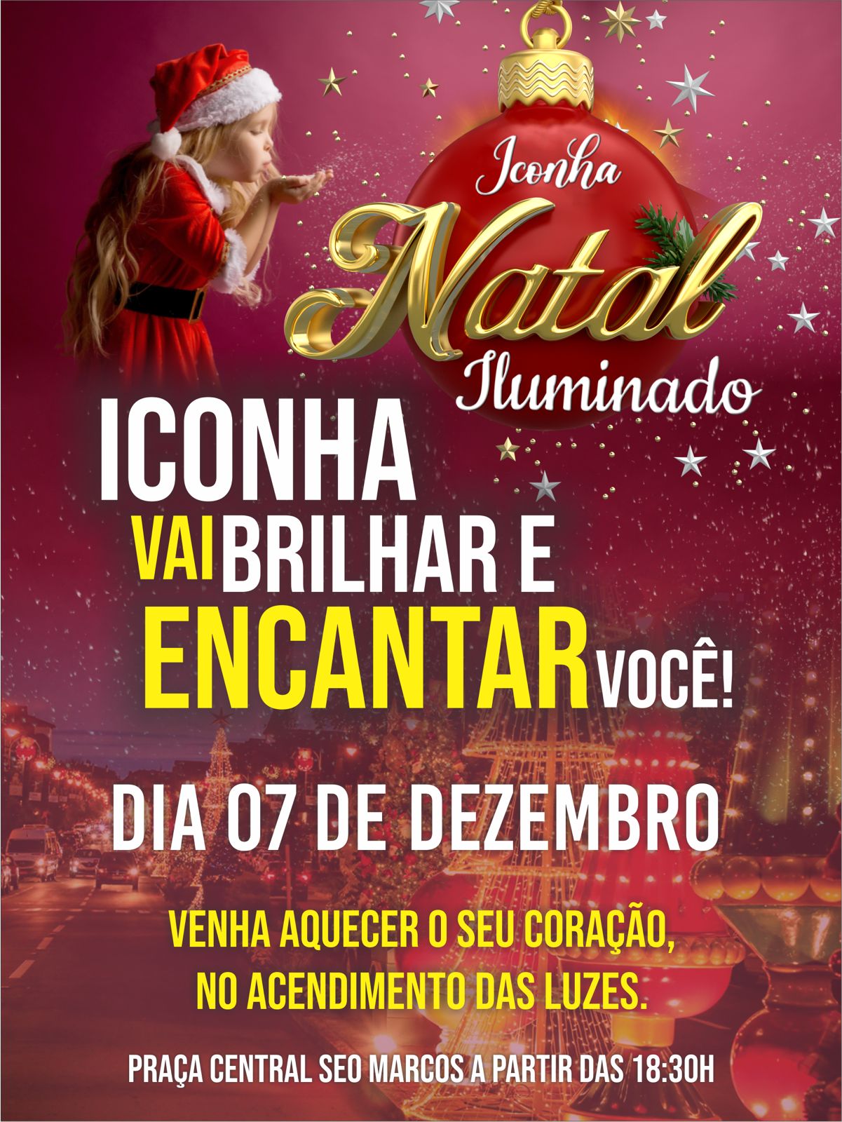Feira de negócios e abertura do natal movimentam a cidade de Iconha neste final de semana