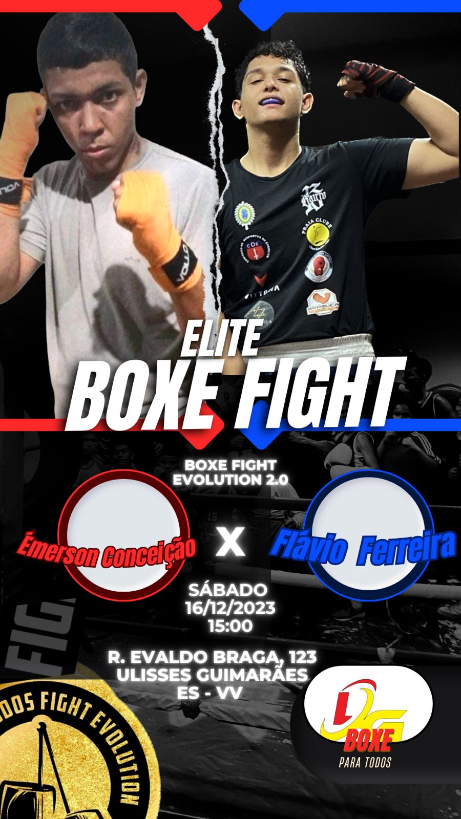 Atleta de Iconha participa da segunda edição do boxe fight Evolution em Vila Velha