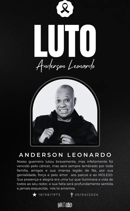 anderson - Morre Anderson Leonardo, vocalista do grupo Molejo, aos 51 anos