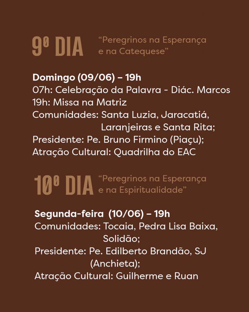 442436678 18321899761123155 1544288483824035499 n 819x1024 - Paróquia de Iconha Es  divulga programação das Festividades de Santo Antônio de Pádua