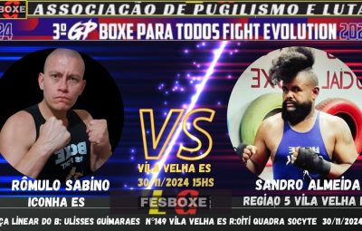WhatsApp Image 2024 11 18 at 14.41.08 400x255 - Atleta Iconhense participa do 3º GP Boxing, Boxe para todos fight evolution que acontece neste sábado em Vila Velha