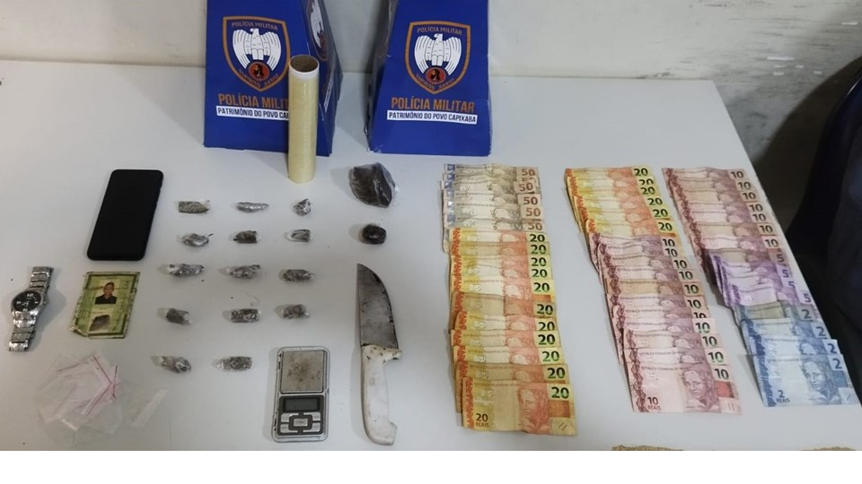 Militares do 10º Batalhão apreendem drogas e dinheiro em Guarapari