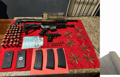 apreencoes pc 400x255 - Operação policial prende líder do tráfico e apreende fuzil no litoral sul do Espírito Santo