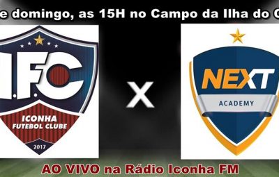 iconha futebol clube x next academy transmissão ao vivo pela radio iconha fm 400x255 - Choque de líderes, Iconha x Netx Academy duelam pela ponta do Cariaciquense sub 20.